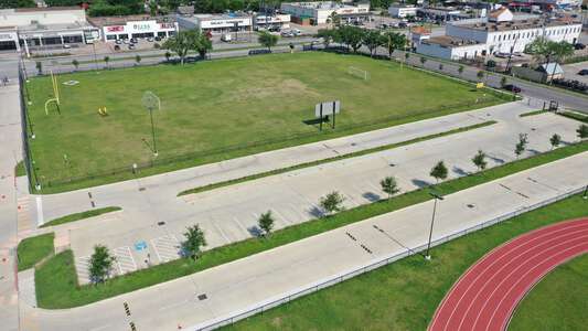 Wisdom High School Parking Lot - Front in Houston