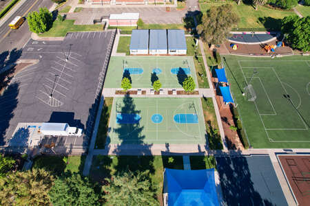 Community Outreach Academy Elementary School Outdoor Basketball Courts in McClellan Park