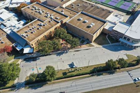 South Hills High School Parking Lot - Front in Fort Worth