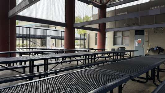 Chavez Middle School Outdoor Lunch Area in Lynwood