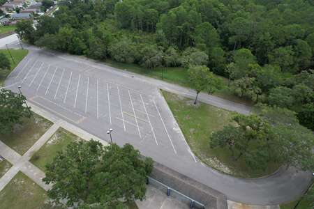 River Ridge Middle School Parking Lot - Bus in New Port Richey