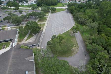 River Ridge Middle School Parking Lot - Bus in New Port Richey