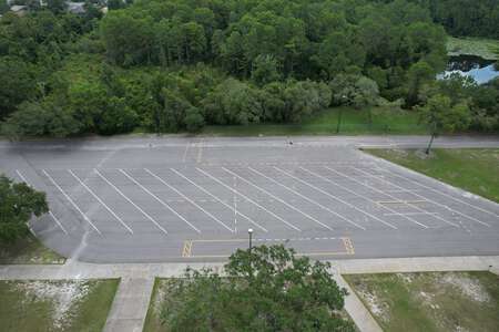 River Ridge Middle School Parking Lot - Bus in New Port Richey