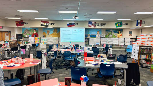 Parsons Elementary School Media Center in Suwanee