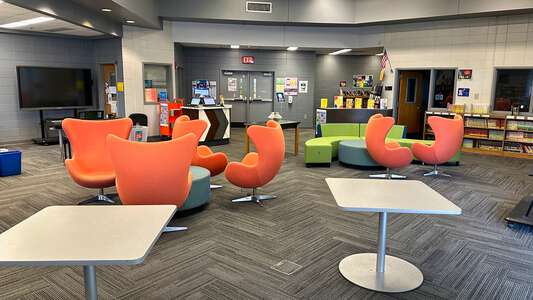 Vickery Creek Middle School Library in Cumming