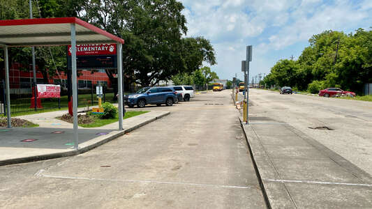 Cornelius Elementary Parking Lot - Front in Houston