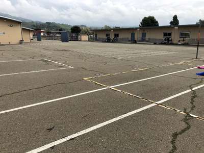Pomeroy Elementary School Outdoor Basketball Courts in Milpitas