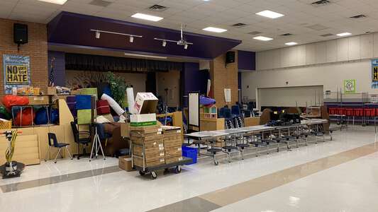 Rodriguez Elementary School Cafeteria w/ Stage in Austin