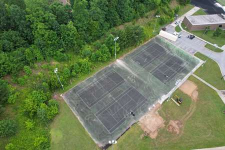 Charles R. Drew High School Tennis Courts in Riverdale