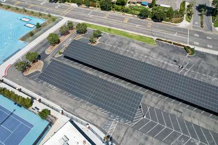 Corona del Mar High School (7-12) Parking Lot - Solar Panels in Newport Beach
