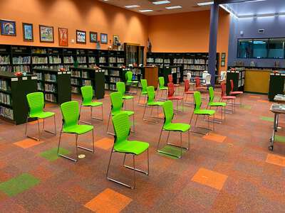 Kocurek Elementary School Library in Austin