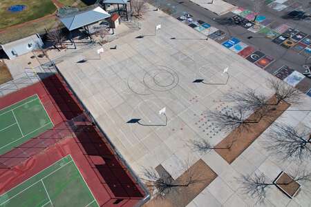 Volcano Vista High School Outdoor Basketball Courts in Albuquerque