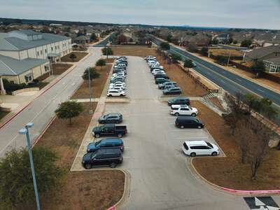 Bill Burden Elementary School Parking Lot - Front in Liberty Hill