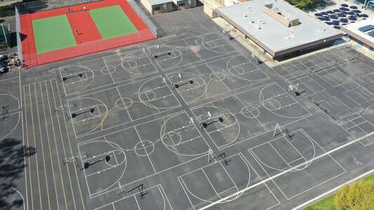 Rancho San Joaquin Middle School Outdoor Basketball Courts in Irvine