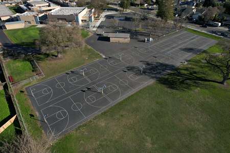 Delta Sierra Middle School Outdoor Basketball Courts in Stockton