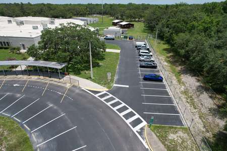 Shady Hills Elementary School Parking Lot - Side in Spring Hill