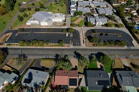 Woodland Park Middle School Parking Lot Front in San Marcos