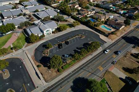 Woodland Park Middle School Parking Lot Front in San Marcos