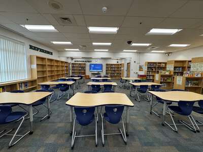 New Castle Elementary School Library in Virginia Beach