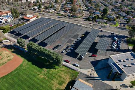 Amador Valley High School Front Loop Only Parking in Pleasanton