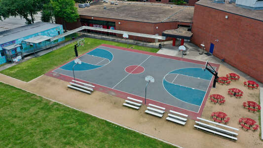 Hogg Middle School Outdoor Basketball Courts in Houston