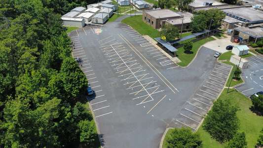 Huntingtowne Farms Elementary School Parking Lot - Side in Charlotte 2