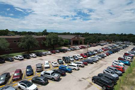 Eisenhower High School Parking Lot - Front in Houston