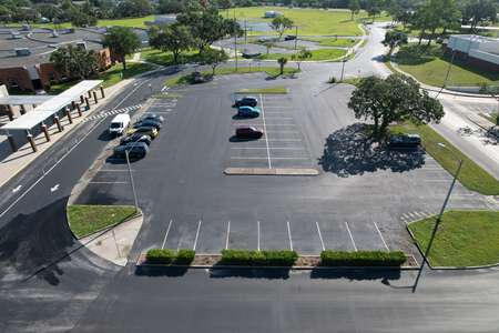 Bayonet Point Middle School Parking Lot in New Port Richey