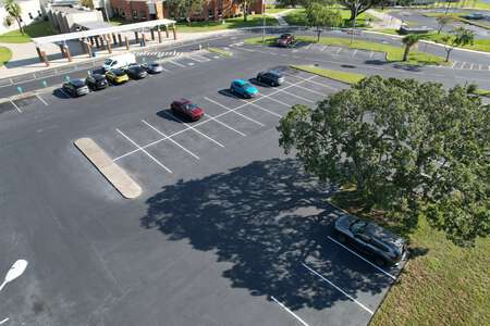 Bayonet Point Middle School Parking Lot in New Port Richey