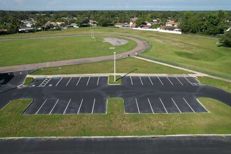 Bayonet Point Middle School Parking Lot in New Port Richey