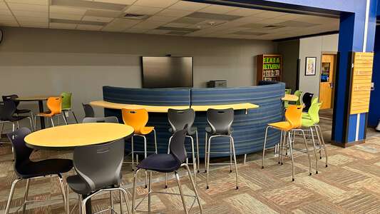 Pearson Ranch Middle School Library in Austin