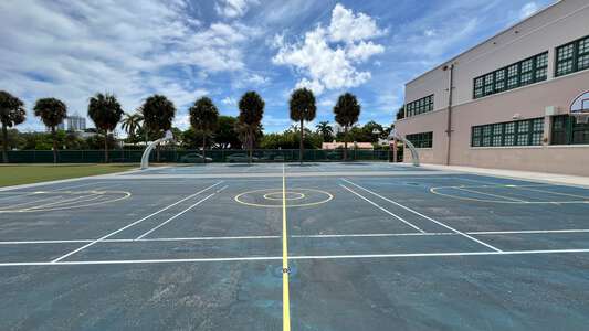 North Beach Elementary School Outdoor Basketball Courts in Miami Beach