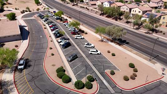 Saddleback Elementary School Parking Lot - Front in Maricopa