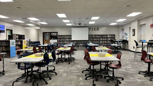 Crews Middle School Media Center in Lawrenceville