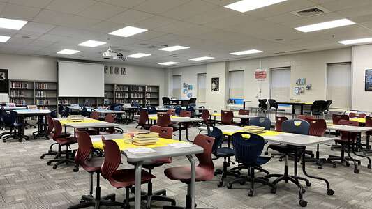 Crews Middle School Media Center in Lawrenceville