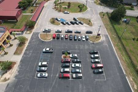 W.A. Perry Middle School Parking Lot - Front in Columbia