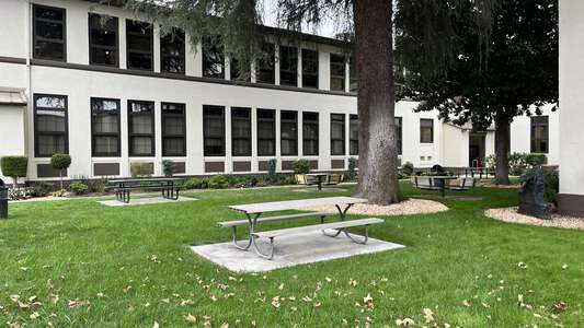 Pomona Unified School District Ed Center Courtyard in Pomona