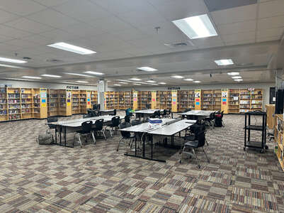 Powell Middle School Library in Powell