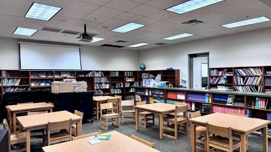The Dufrocq School Library in Baton Rouge