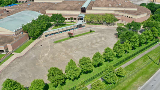 Chavez High School Parking Lot - Front in Houston