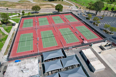 Estancia High School (9-12) Tennis Courts in Costa Mesa