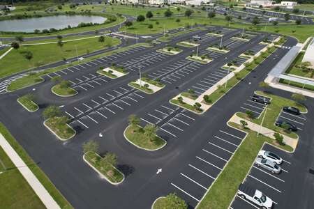 Cypress Creek Middle School Parking Lot in Wesley Chapel