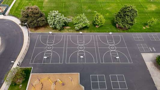 Hidahl Elementary School Outdoor Basketball Courts in Ceres