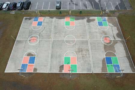 Glenwood Elementary School Outdoor Basketball Courts in Virginia Beach