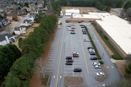 Fort Daniel Elementary School Parking Lot - Rear in Dacula