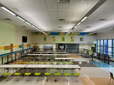 Sam Tasby Middle & Jack Lowe Sr Elementary School Cafeteria in Dallas