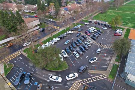 Joseph Sims Elementary School Parking Lot in Elk Grove