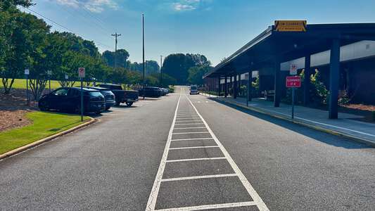 Chattahoochee Elementary School Parking Lot - Main Front in Duluth