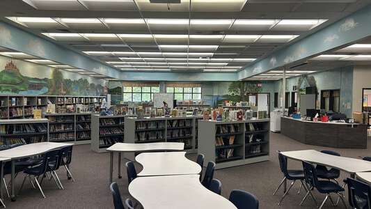 Harmony Elementary School Media Center in Buford