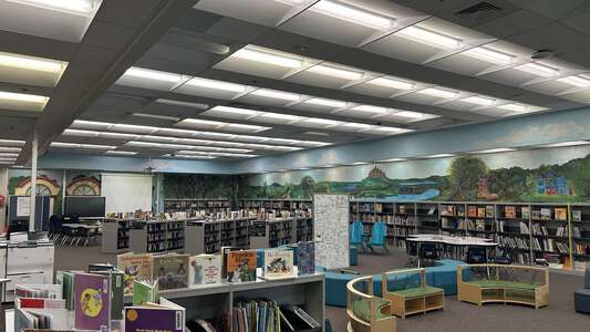Harmony Elementary School Media Center in Buford